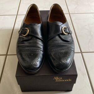 BOSTONIAN florentine Black Leather Burnished Monk Strap Men's Dress Shoes